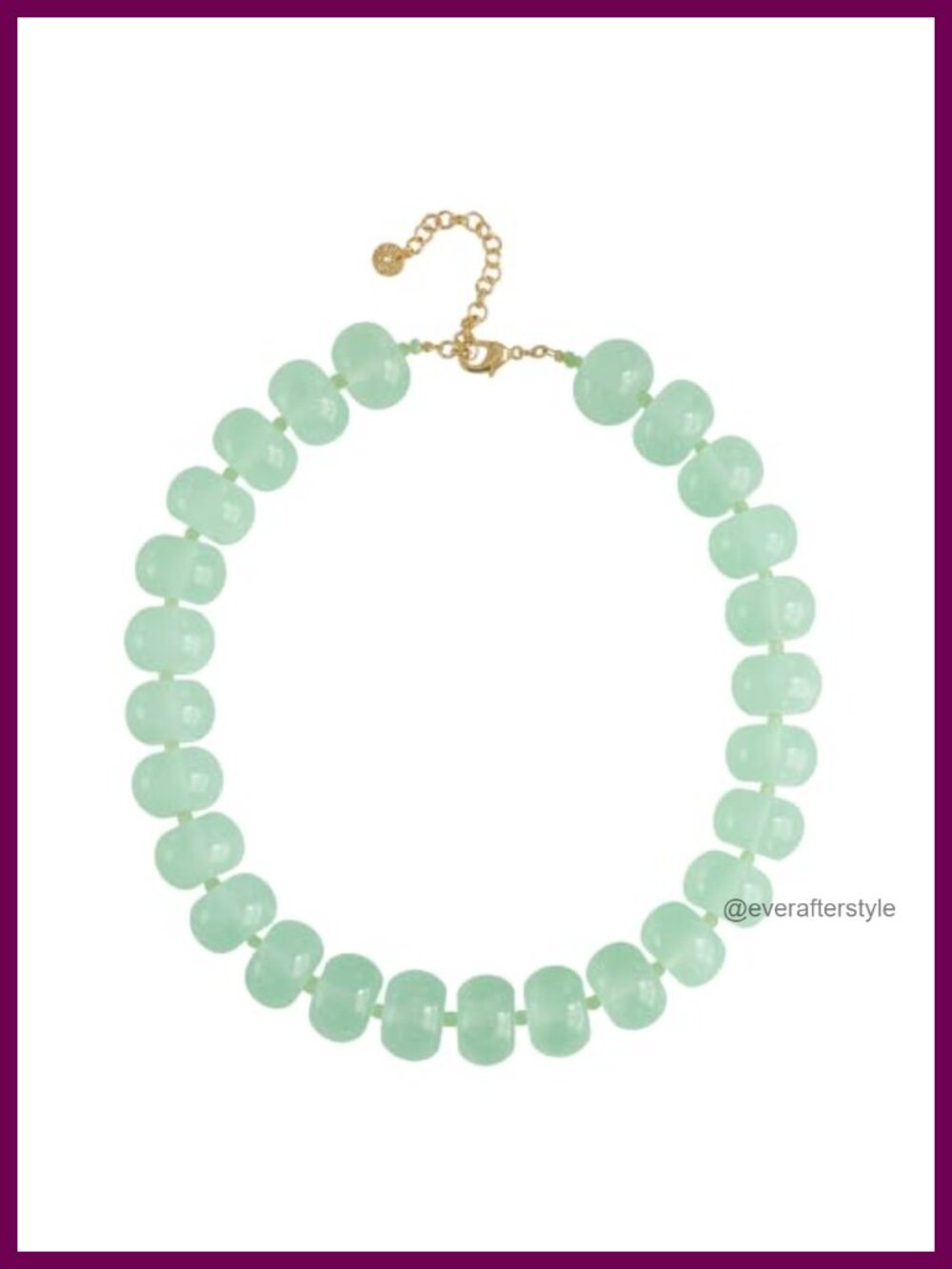 Oversized Resin Beaded Chunky Statement Necklace Women Cable Chain